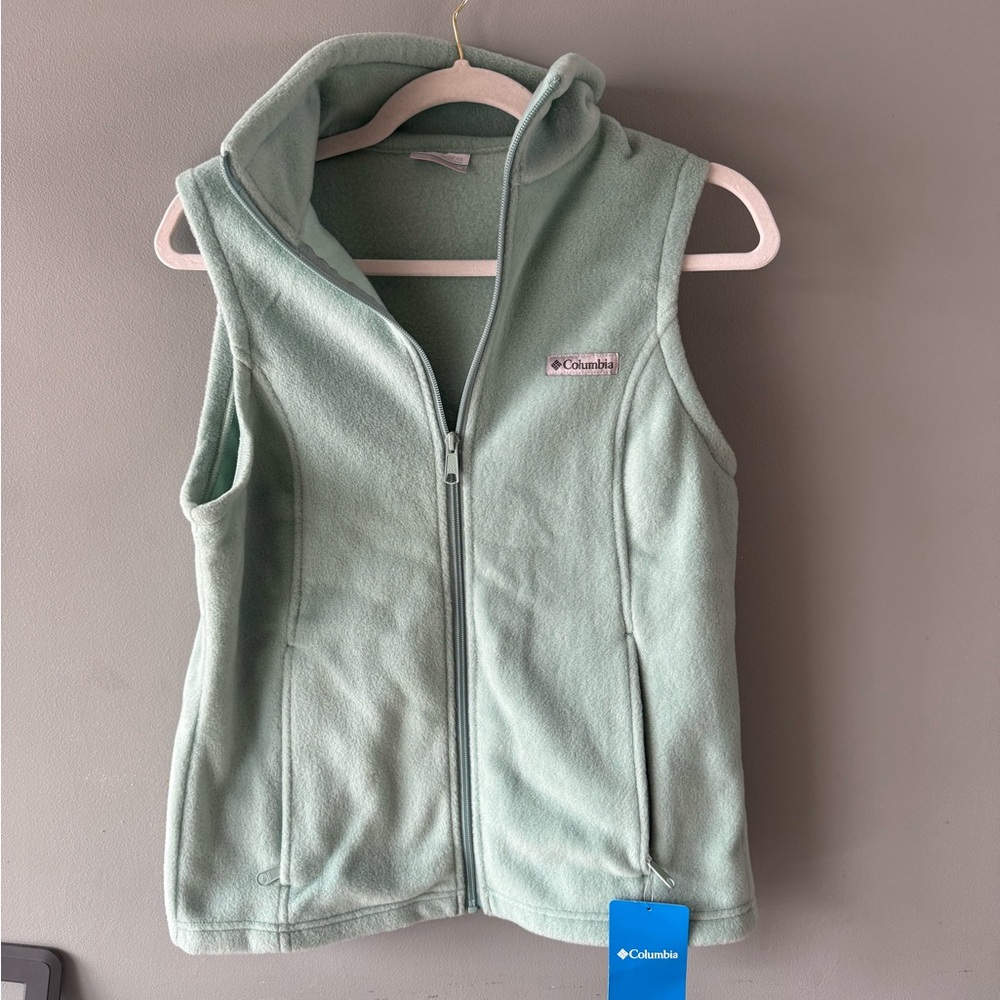 Columbia Mint Green Fleece Vest